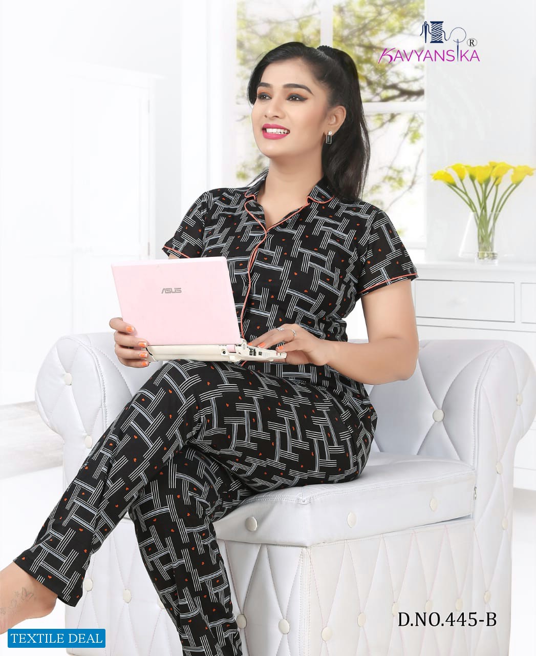 front button night suit