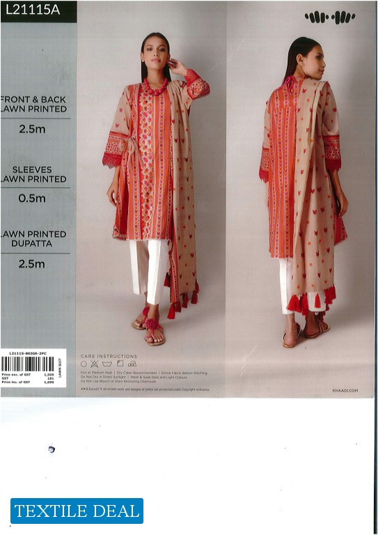 Khaadi Lawn 2021 Wholesale Box Packing Pakistani Salwar Kameez