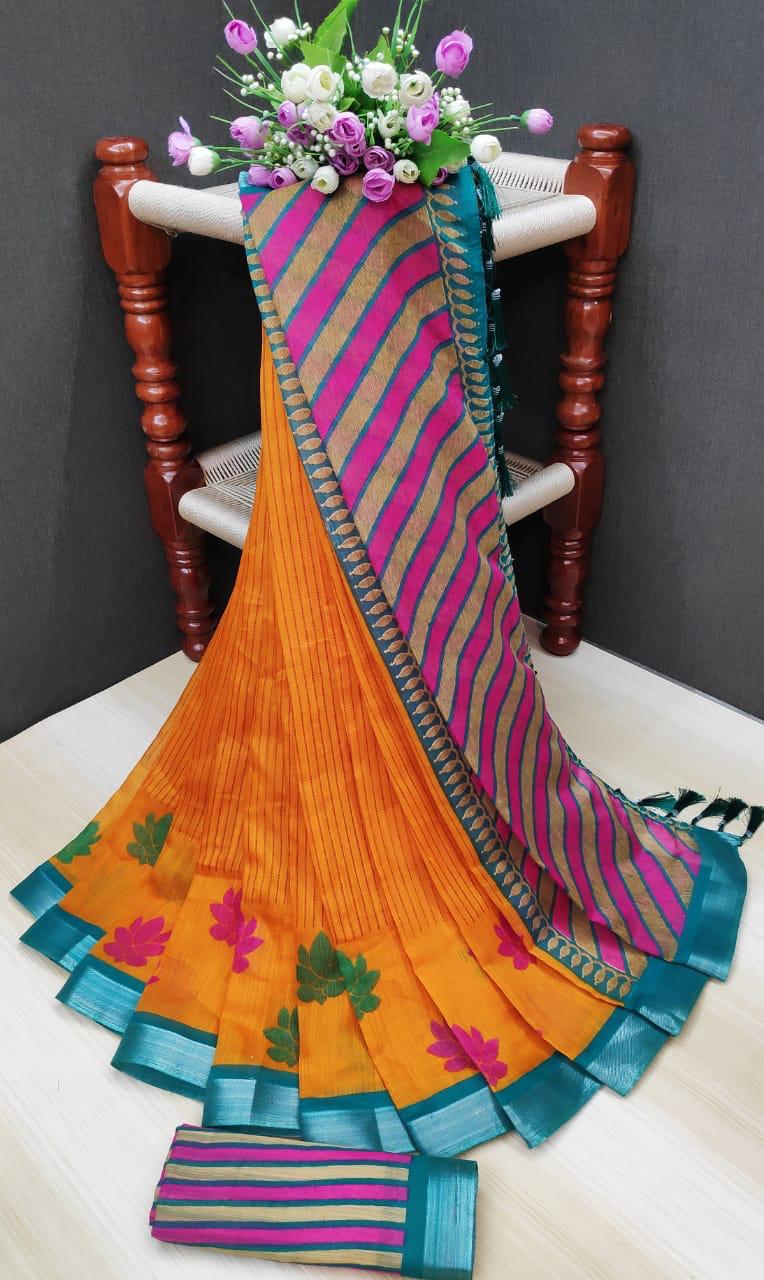 Launching Linen Sarees Collection wholesale in india textiledeal.in