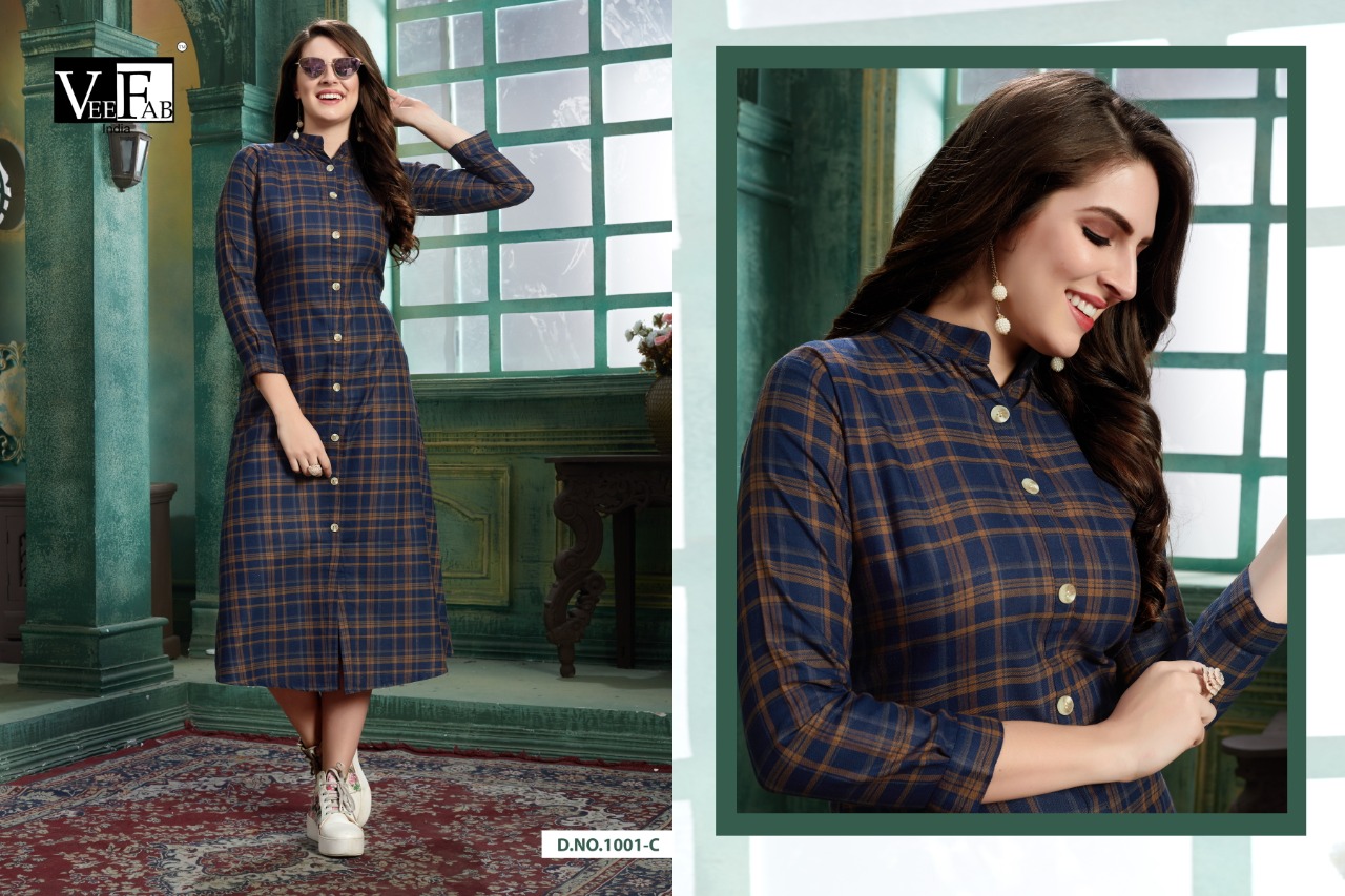VEE FAB INDIA PRESENT WINTER GRACE VOL 4 COTTON FANCY KURTI COLLECTION -  textiledeal.in