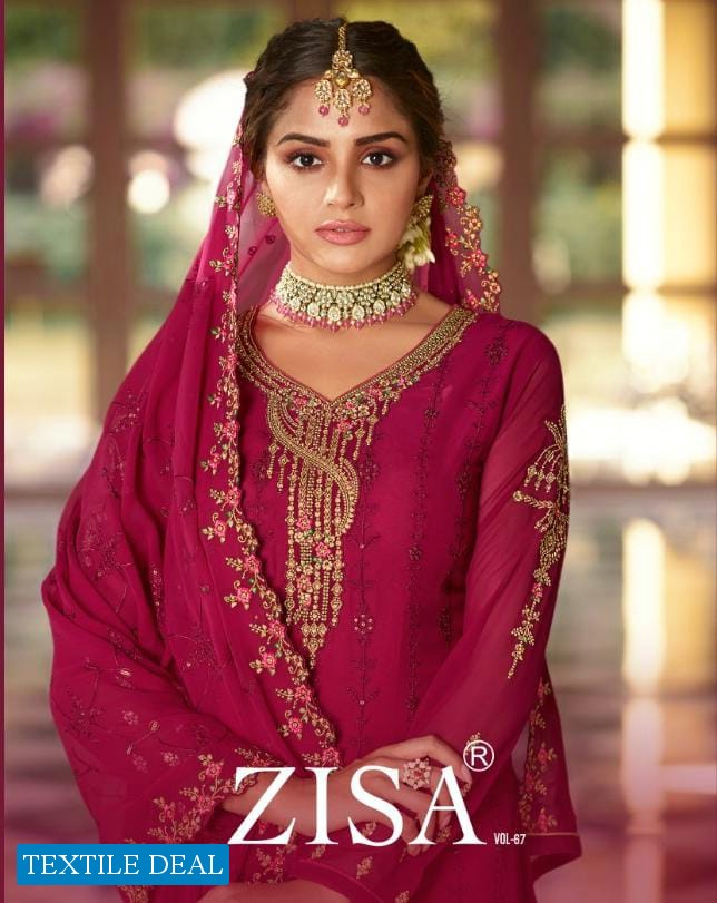 ZISA VOL 67 BY MEERA TRENDZ GEORGETTE EMBROIDERY CLASSY LOOK SUITS